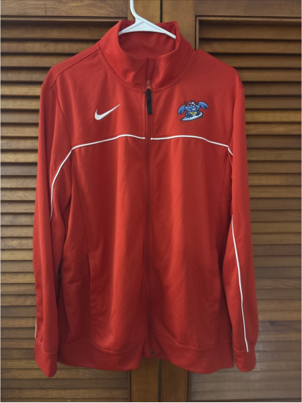 Jersey Shore Blue Claws Nike Dri-Fit Full Zip Jacket Red Adult Size L Phillies